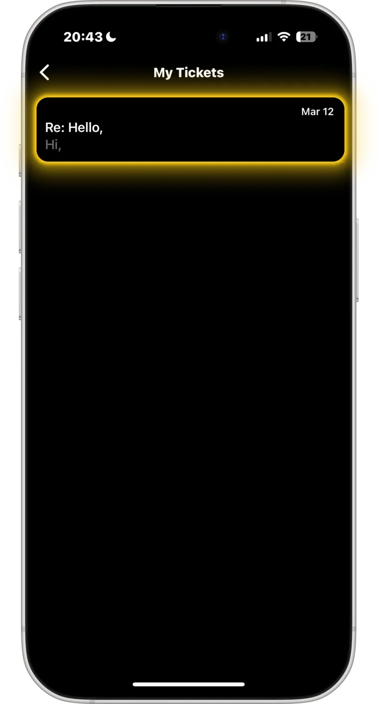 BeReal My Tickets screen — track your request